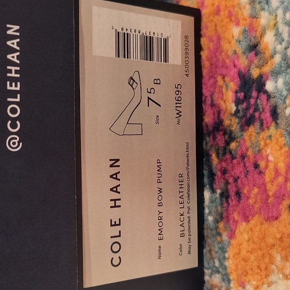 Cole Haan Emory Bow Pump Black Leather 3 inch - Picture 3 of 10